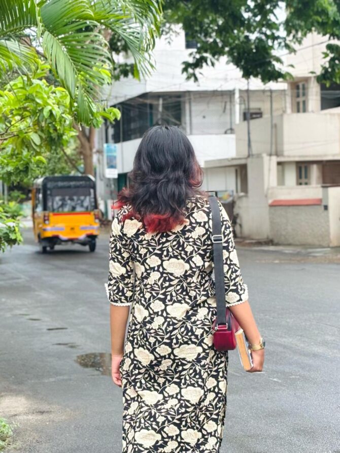 Black Floral Cotton Co Ord Set - Image 3