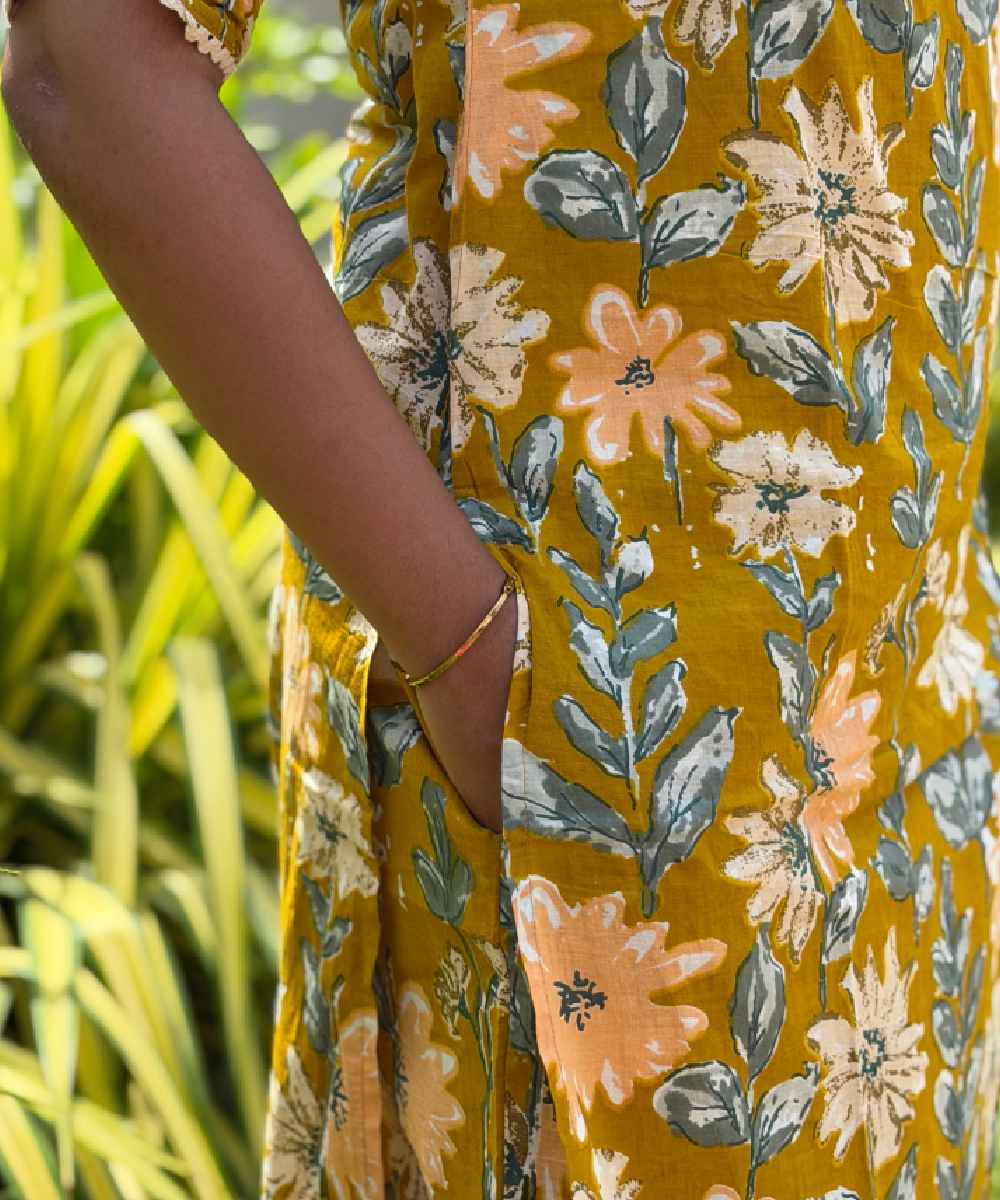 Mustard Yellow Cotton Co Ord Set - Image 2