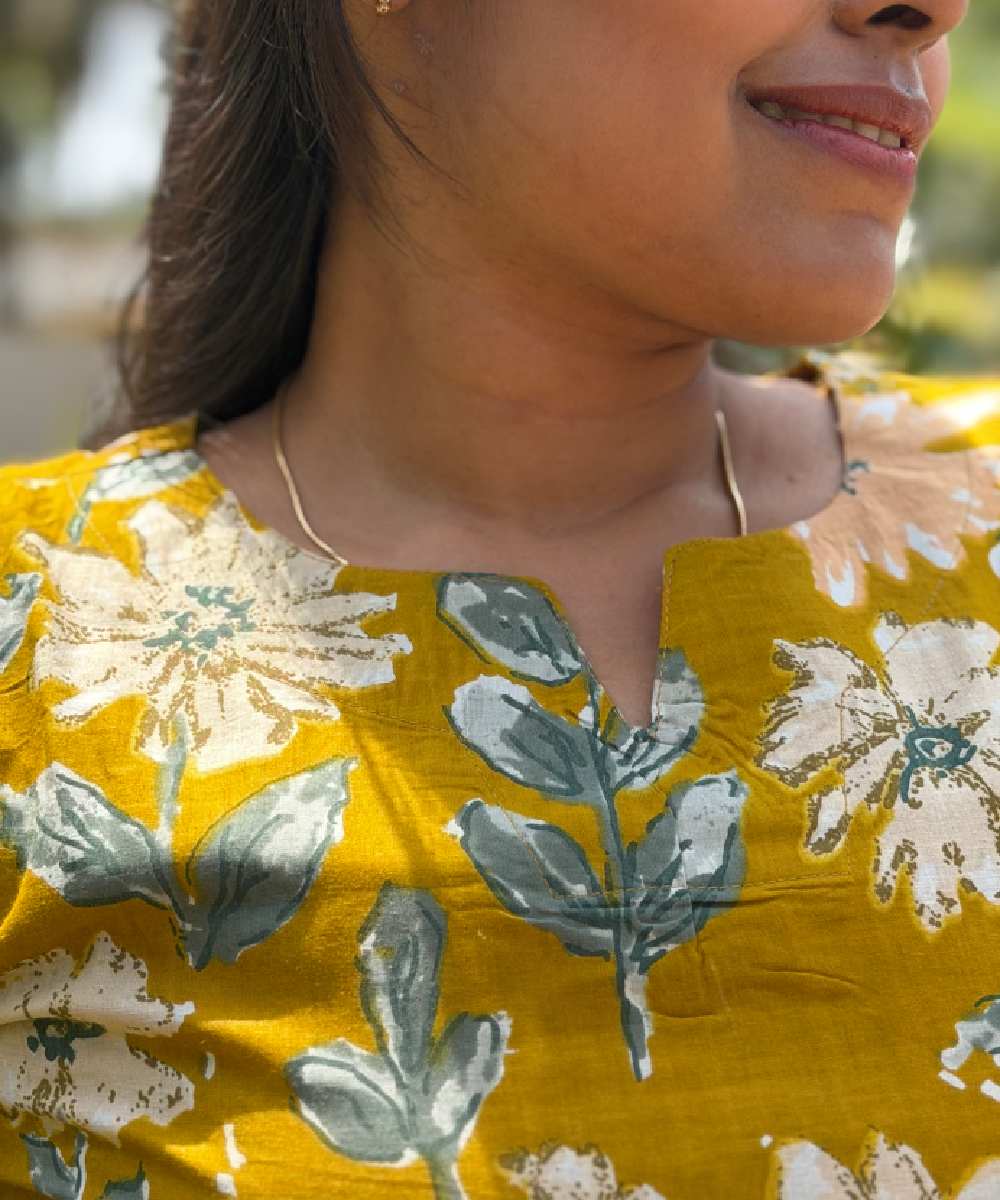 Mustard Yellow Cotton Co Ord Set - Image 3