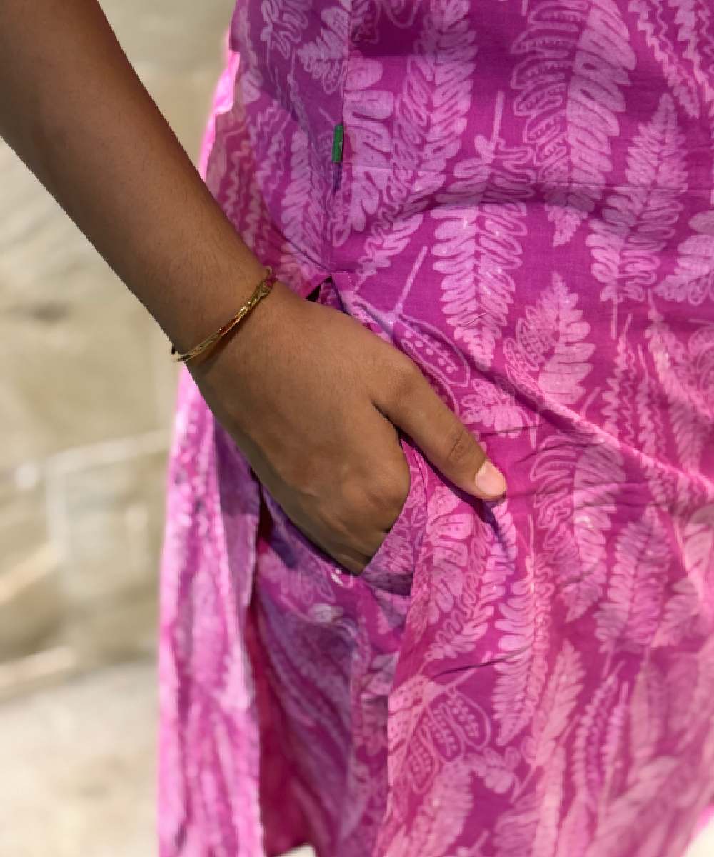 Candy Pink Dabu Cotton Co Ord Set - Image 5