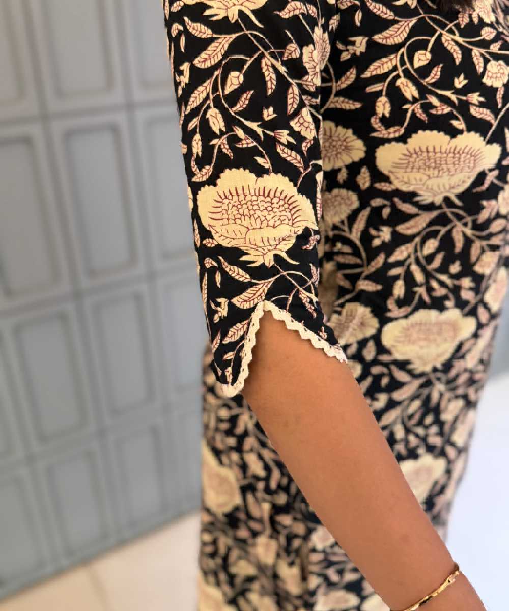 Midnight Floral Cotton Co Ord Set - Image 3