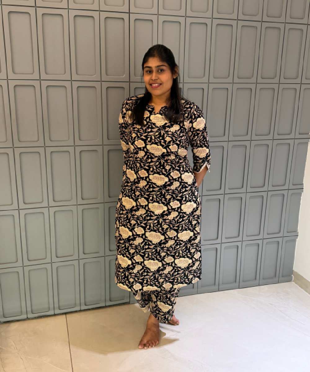 Midnight Floral Cotton Co Ord Set - Image 2