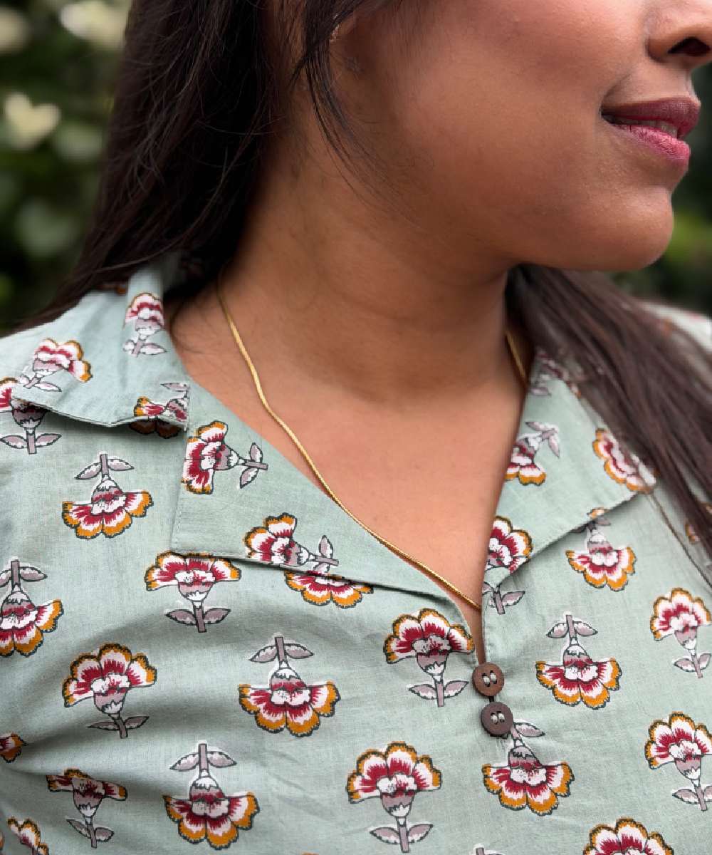 Pistachio Cotton Kurta Set - Image 3