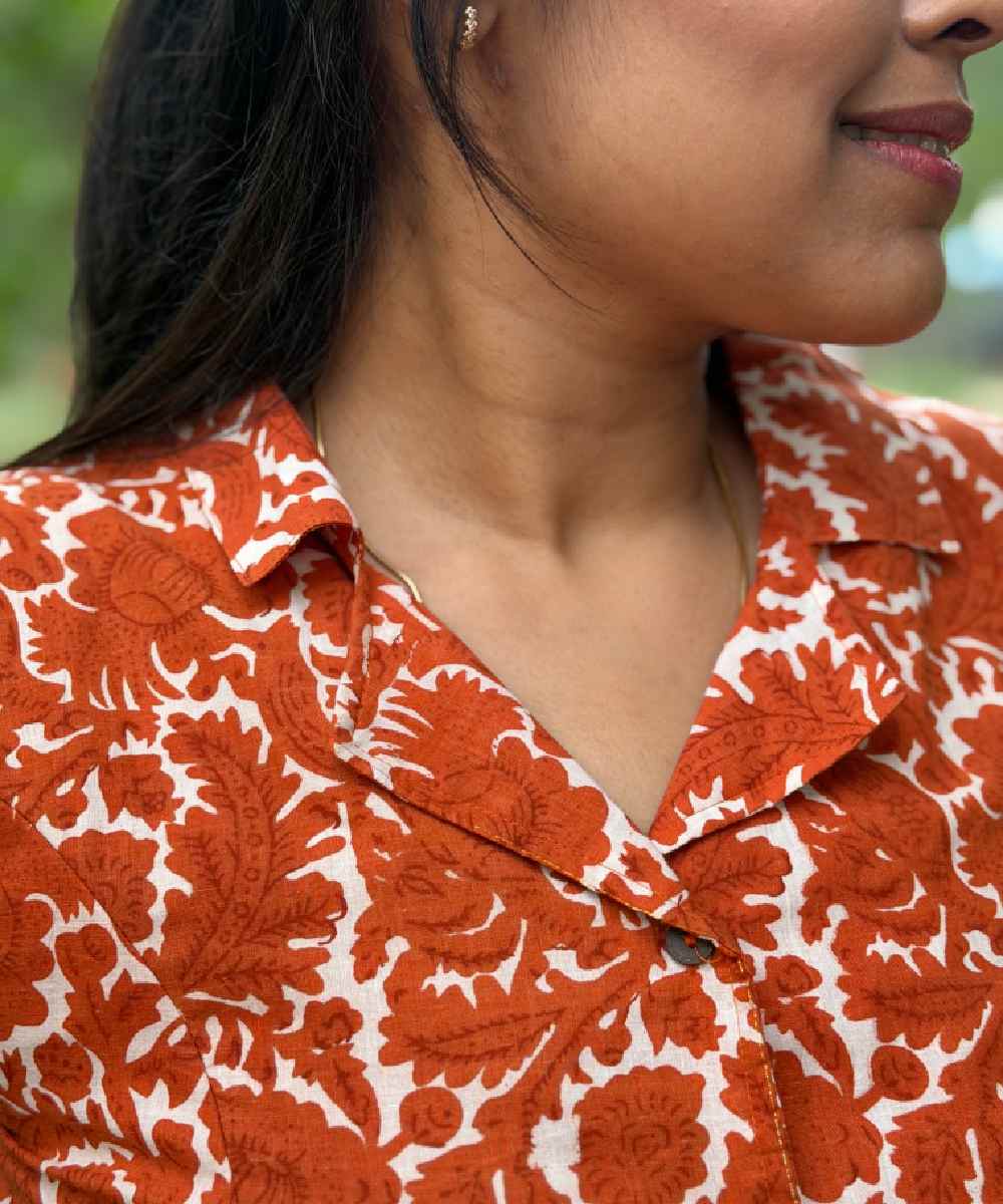 Cinnamon Floral Cotton Shirt Dress - Image 3