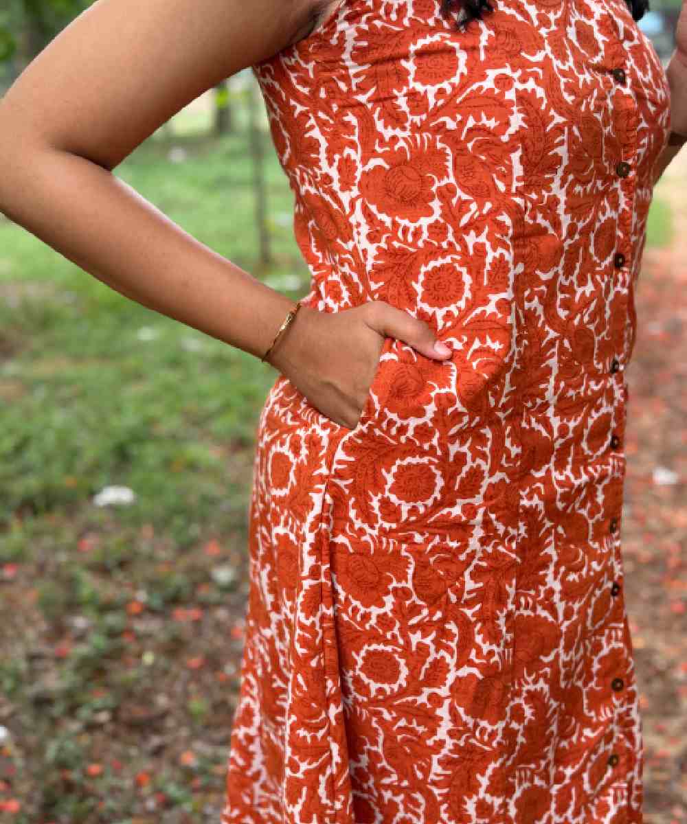 Cinnamon Floral Cotton Shirt Dress - Image 4