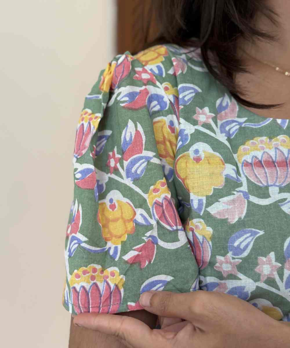 Meadow Handblock Cotton Maxi - Image 4