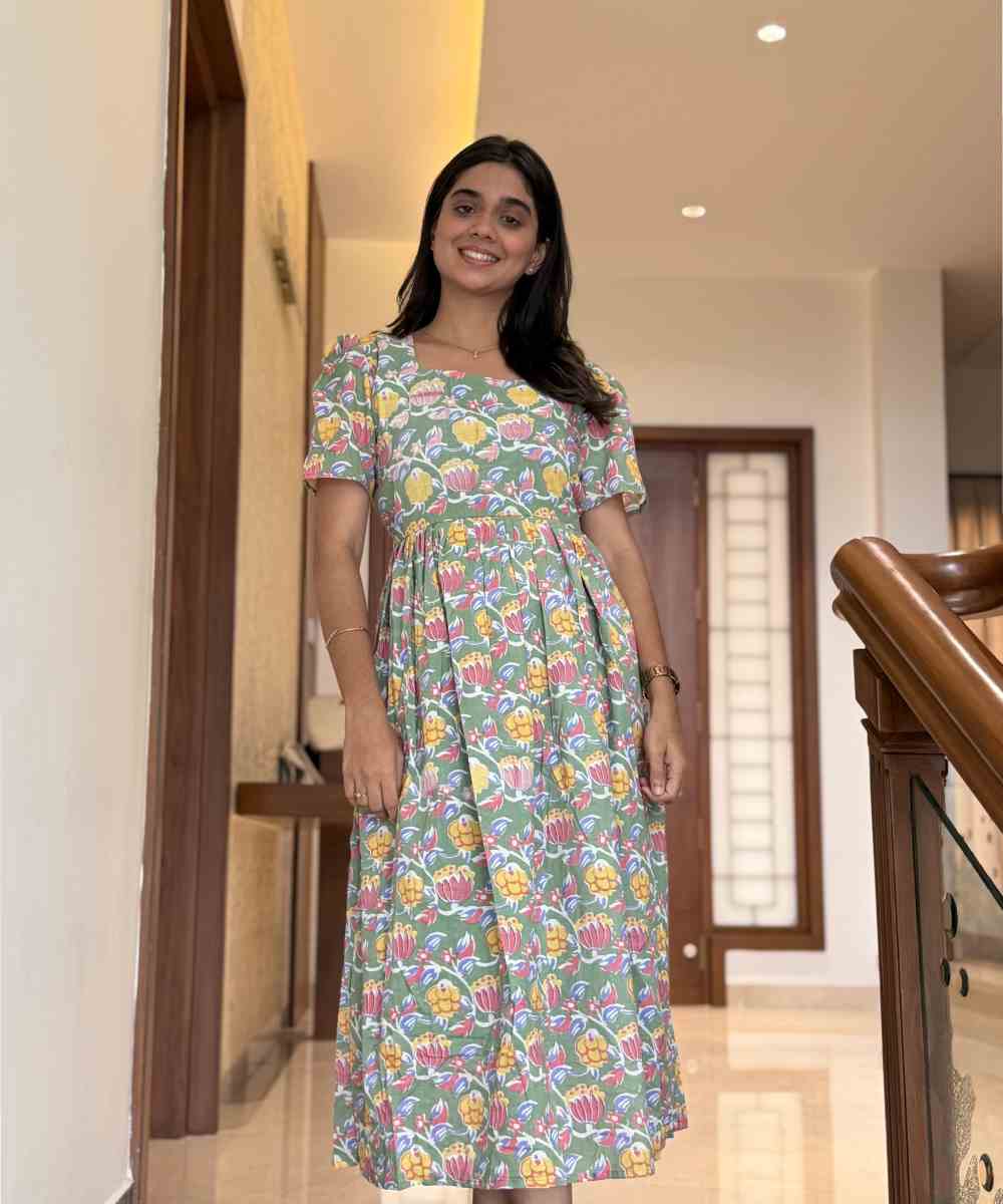 Meadow Handblock Cotton Maxi