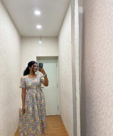 Handblock Cotton Maxi Dress