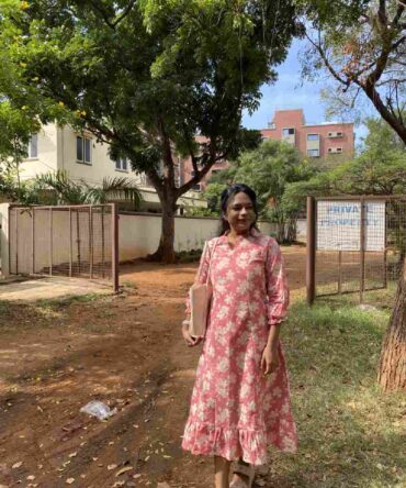 Handblock Pink Cotton Dress